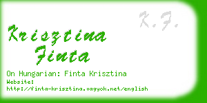 krisztina finta business card